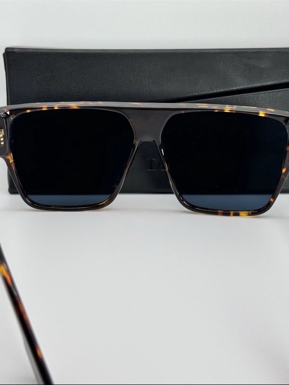 Dior Tortoiseshell Frame Sunglasses with Blue Lenses - Picture 4 of 8